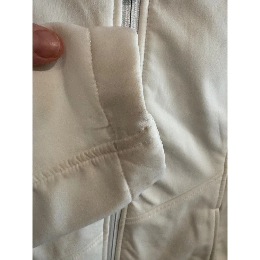 Spyder Softshell Fleece Lined Jacket Girls Large White‎ Colorblock Hooded